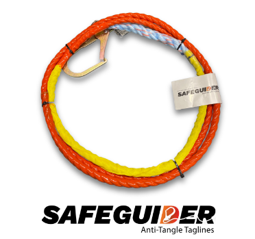 Tagline rope safeguider