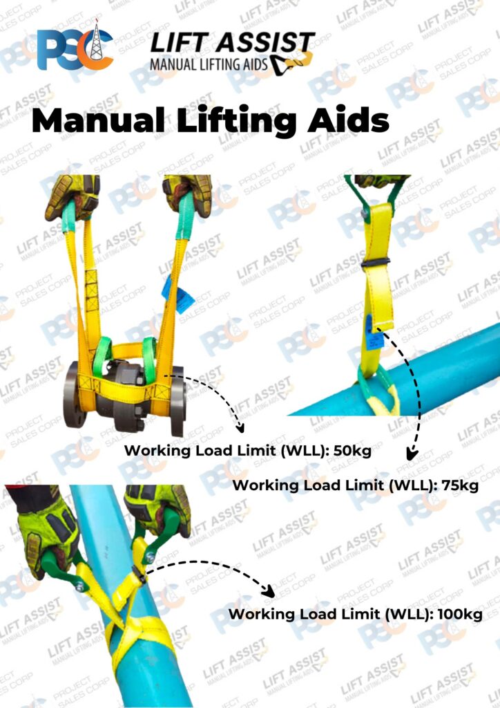 PSC LIFT ASSIST MANUAL LIFTING AIDS | PSC Hand Safety - No Touch Hands Free Hands Off Safety Tools