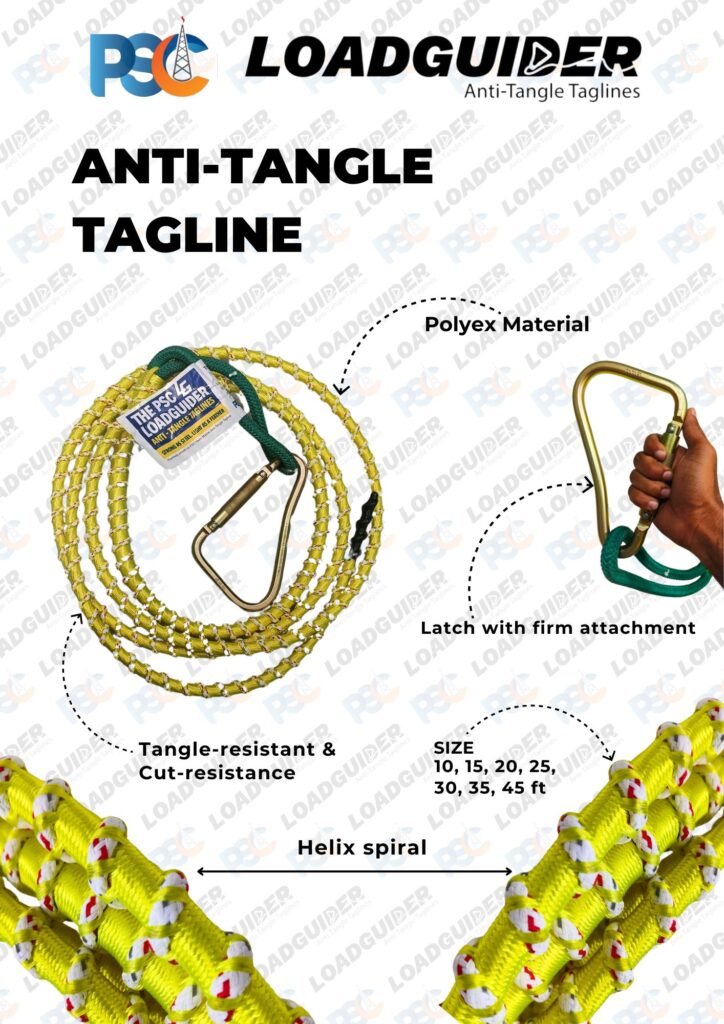 PSC LOADGUIDER ANTI-TANGLE TAGLINE | PSC Hand Safety - No Touch Hands Free Hands Off Safety Tools