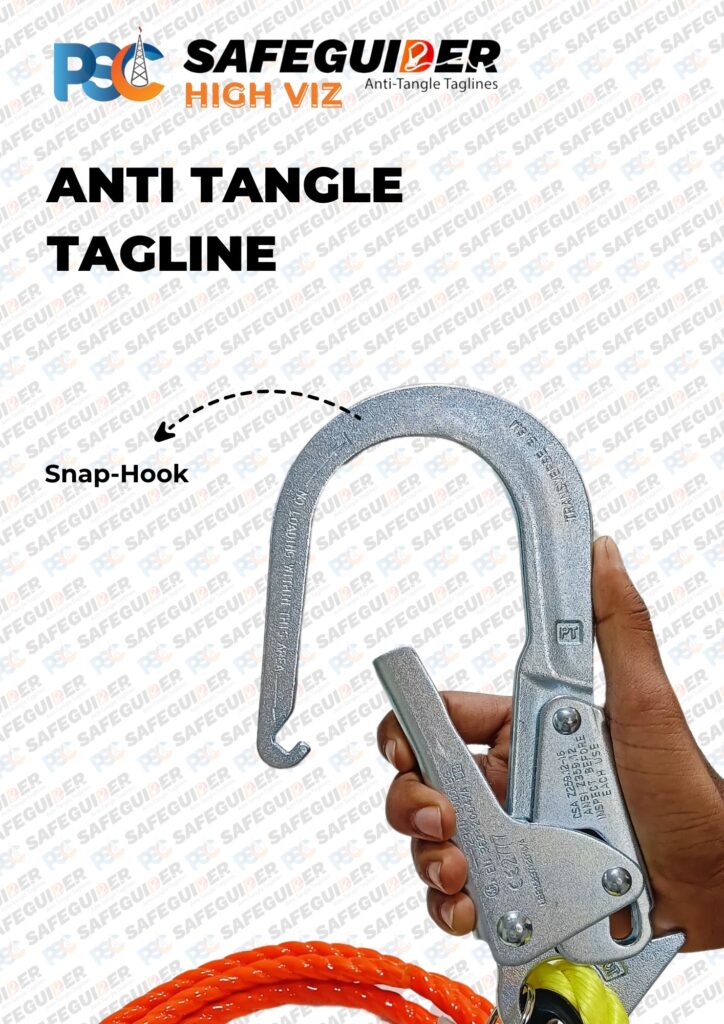 PSC SAFEGUIDER HIGH-VIZ ANTI TANGLE TAGLINE | PSC Hand Safety - No Touch Hands Free Hands Off Safety Tools