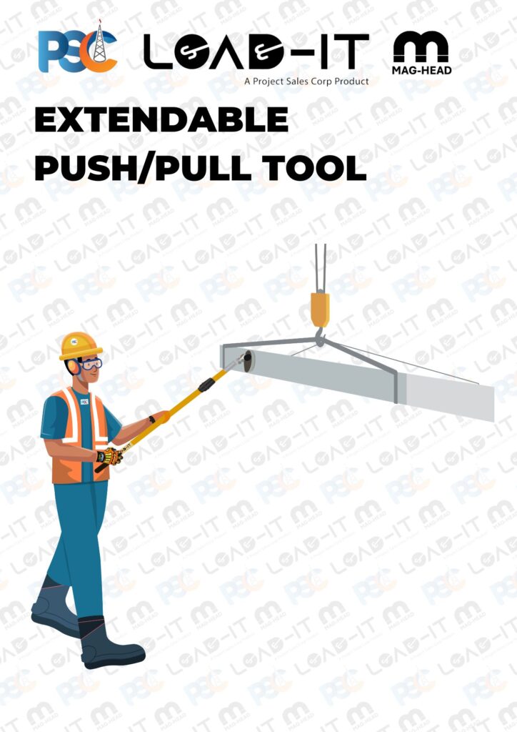 PSC Load-it® Maghead Extendable Push Pull Tool//Stick/Pole | No Touch Hand Free Safety Tool