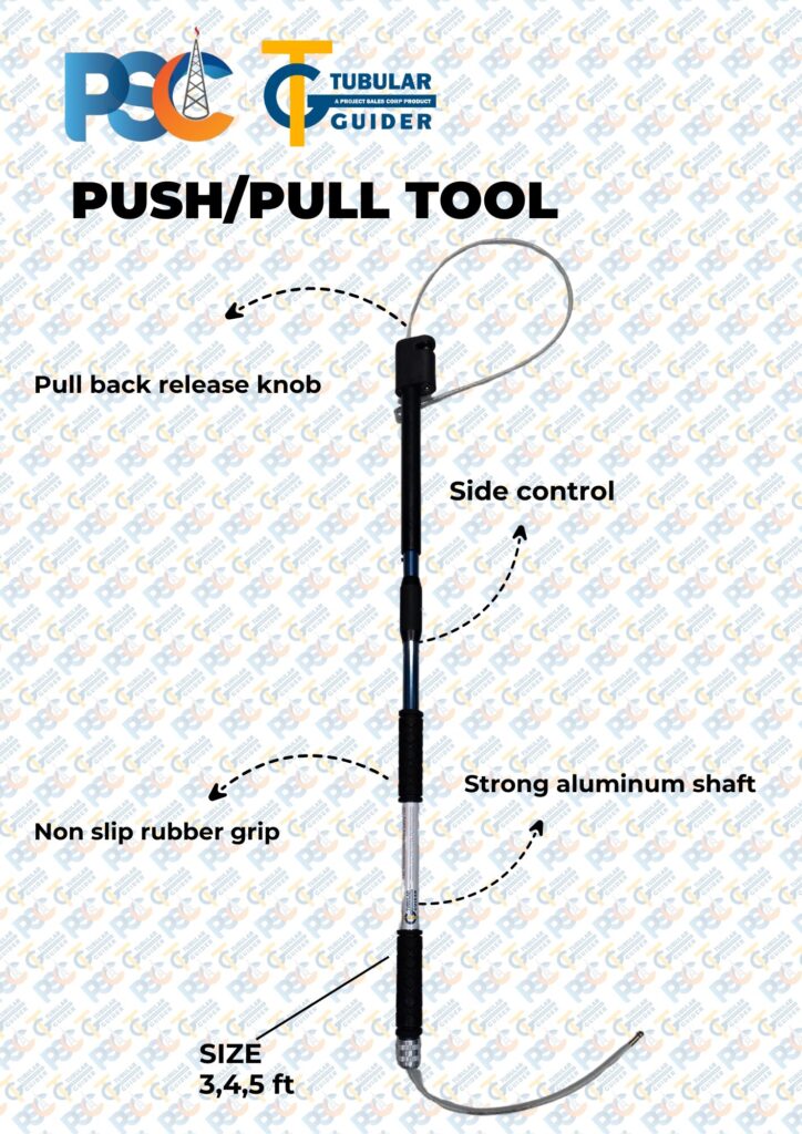PSC TubularGuider® Push Pull Tool/Stick/Pole | No Touch Hand Free Safety Tool