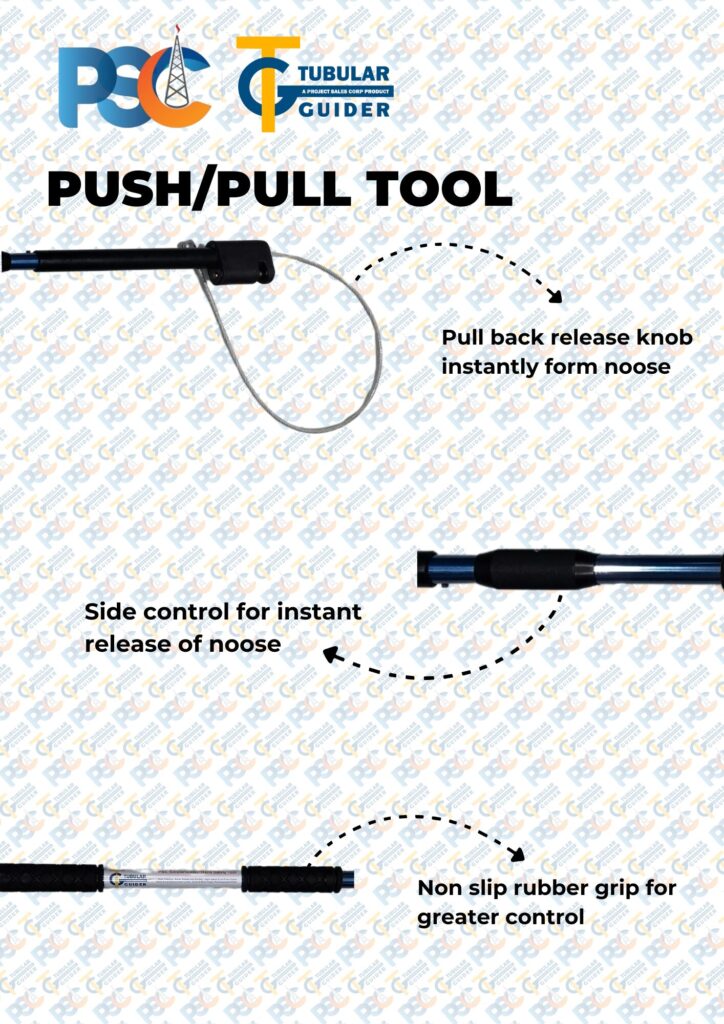 PSC TubularGuider® Push Pull Tool/Stick/Pole | No Touch Hand Free Safety Tool