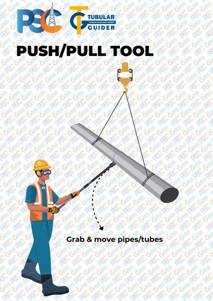 PSC TubularGuider® Push Pull Tool/Stick/Pole | No Touch Hand Free Safety Tool